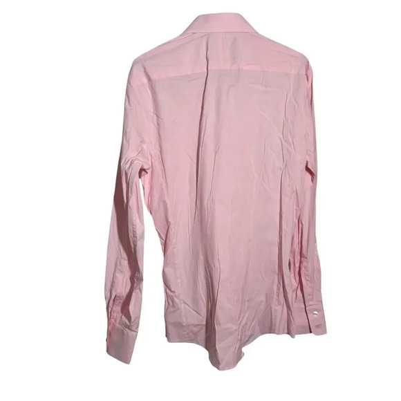 Thomas Pink Shirt Athletic Fit Stretch Poplin Pink Cotton size 14.5 - Picture 3 of 7